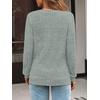 image:imageAUTOMET Womens V Neck Long Sleeve Shirts Fall Tops 2026 Lightweight SweaterGreenmint