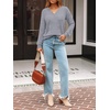 image:imageAUTOMET Womens V Neck Long Sleeve Shirts Fall Tops 2026 Lightweight SweaterGrey