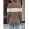 image:imageAUTOMET Womens V Neck Long Sleeve Shirts Fall Tops 2026 Lightweight SweaterKhaki Apricot Block
