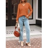 image:imageAUTOMET Womens V Neck Long Sleeve Shirts Fall Tops 2026 Lightweight SweaterPumpkin