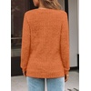 image:imageAUTOMET Womens V Neck Long Sleeve Shirts Fall Tops 2026 Lightweight SweaterPumpkin