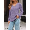 image:imageAUTOMET Womens V Neck Long Sleeve Shirts Fall Tops 2026 Lightweight SweaterPurple