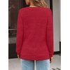 image:imageAUTOMET Womens V Neck Long Sleeve Shirts Fall Tops 2026 Lightweight SweaterRed