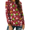 image:imageAUTOMET Womens Long Sleeve Crewneck Shirts Casual Basic TopsXmred