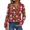 image:imageAUTOMET Womens Long Sleeve Shirts 2026 Fall Outfits Dressy Casual TopsRed Christmas Print