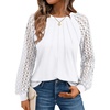 image:imageAUTOMET Womens Long Sleeve Shirts Lace Tops 2026 Fall Outfit Casual BlouseWhite
