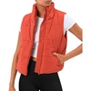 image:imageAUTOMET Womens Puffer Vest Cropped Lightweight Fall Winter OuterwearOrange