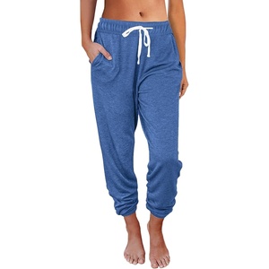 image:imageAUTOMET Womens High Waisted Lounge Sweatpants Jogger Pants with PocketsBlue