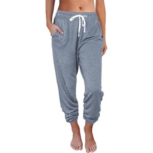 image:imageAUTOMET Womens High Waisted Lounge Sweatpants Jogger Pants with PocketsGreyblue