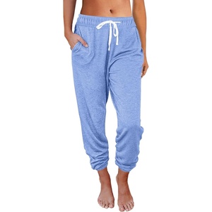 image:imageAUTOMET Womens High Waisted Lounge Sweatpants Jogger Pants with PocketsLightblue