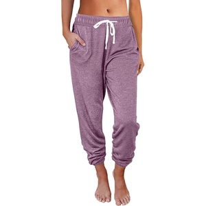 image:imageAUTOMET Womens High Waisted Lounge Sweatpants Jogger Pants with PocketsLightpurple