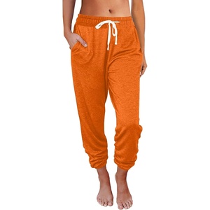 image:imageAUTOMET Womens High Waisted Lounge Sweatpants Jogger Pants with PocketsOrange