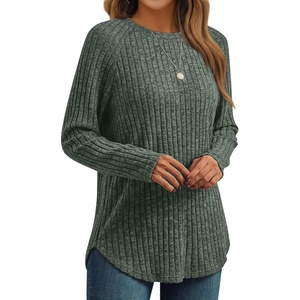 image:imageAUTOMET Womens Long Sleeve Tops Fall Fashion Casual TunicGreen