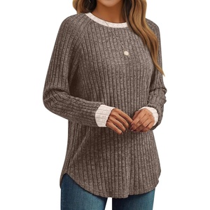 image:imageAUTOMET Womens Long Sleeve Tops Fall Fashion Casual TunicKhaki 02