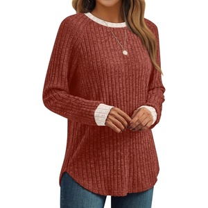 image:imageAUTOMET Womens Long Sleeve Tops Fall Fashion Casual TunicMaple 02