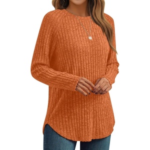 image:imageAUTOMET Womens Long Sleeve Tops Fall Fashion Casual TunicOrange